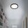 Deckenleuchte Briloner Slim LED Panel Ø19cm Schwarz mit Backlight Effekt, 12W 4000K