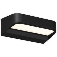 Briloner Ahlen LED Außenwandleuchte 8W IP44 Gerundet Schwarz