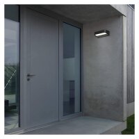 Briloner Ahlen LED Außenwandleuchte 8W IP44 Gerundet Schwarz