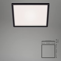 Deckenleuchte Briloner LED Slim Panel Deckenlampe eckig Fernbedienung