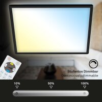 Deckenleuchte Briloner LED Slim Panel Deckenlampe eckig Fernbedienung