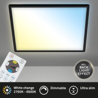 LED Deckenlampe Panel Slim, Schwarz, 22 Watt, 2700 – 6500K, dimmbar – Briloner