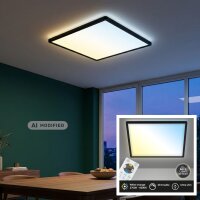 LED Deckenleuchte Slim, Schwarz, 22 Watt, dimmbar, mit...