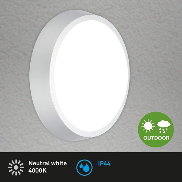 Außenleuchte Briloner LED Silber Rund Gartenlampe