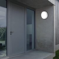 Außenleuchte Briloner LED Silber Rund Gartenlampe