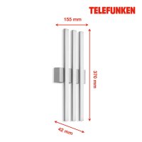 Außenleuchte Telefunken LED Silber Wandlampe Wandleuchte