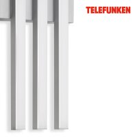 Telefunken LED Außenwandleuchte 12W 3-flammig IP44 Silber