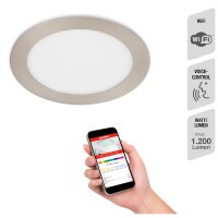 LED Einbaulampe Smart, Nickelmatt, Bohrloch 16 cm, 12 Watt, 2700 – 6500K, dimmbar – Telefunken