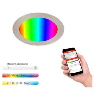 LED Einbauleuchte Smart, Nickelmatt, Bohrloch 16 cm, 12...