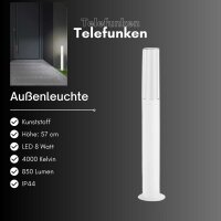 Telefunken LED Außenwegeleuchte 8W IP44 Weiß