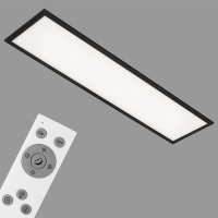 B-Kartonage Deckenleuchte Briloner LED Panel schwarz mit Farbsteuerung kaltweiß - warmweis Deckenlampe 100cm