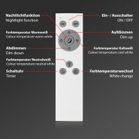 Deckenleuchte Briloner LED Panel schwarz mit Farbsteuerung kaltweiß - warmweis Deckenlampe 100cm