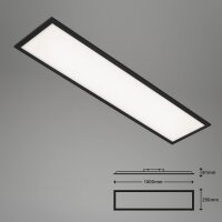 Deckenleuchte Briloner LED Panel schwarz mit Farbsteuerung kaltweiß - warmweis Deckenlampe 100cm