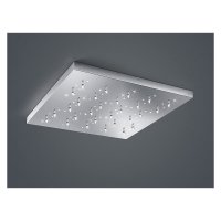 B-Kartonage Deckenleuchte Trio Titus LED 36W Deckenlampe Dimmbar Fernbedienung Sternenhimmel Eckig Silber