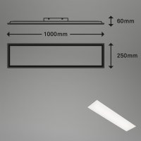 B-Kartonage Deckenlampe Briloner LED 22W 100CM Deckenlampe Ultraflach Panel 4000K Weiß