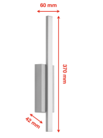 Telefunken LED Außenwandleuchte 4W IP44 Silber