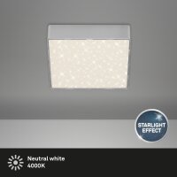 LED Deckenleuchte Sternenhimmel Eckig, Silber, 11 Watt,...