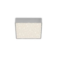 LED Deckenleuchte Sternenhimmel Eckig, Silber, 11 Watt, 4000K, Sternenhimmel-Effekt – Briloner