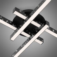 LED Deckenleuchte mit Laserlochoptik, Schwarz, 21 Watt, 2900lm, 3000K – Briloner