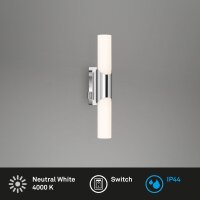 Briloner Badleuchte LED Wandleuchte 32cm 6,5W Schalter Chrom