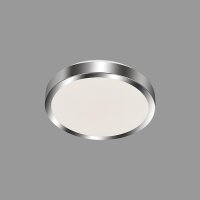 LED Deckenleuchte, weiß – Chrom, 15 Watt, IP44, 29 x 29 x 7,8 cm – Briloner