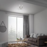 LED Deckenleuchte Glitzer, Chrom, 15 Watt, 3000K, 40 x 35,5 x 11,2 cm – Briloner