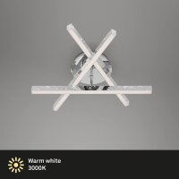 LED Deckenleuchte Glitzer, Chrom, 15 Watt, 40 x 35,5 x...