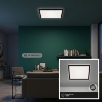 Briloner Slim LED Panel 29,3x29,3cm Schwarz mit Backlight...