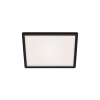 Briloner Slim LED Panel 29,3x29,3cm Schwarz mit Backlight Effekt, 18W 4000K