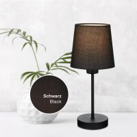 Tischleuchte Briloner Tischlampe schwarz Nachttischlampe