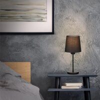 Tischleuchte Briloner Tischlampe schwarz Nachttischlampe