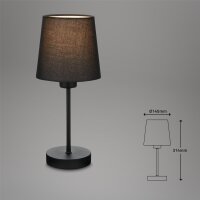 Tischleuchte Briloner Tischlampe schwarz Nachttischlampe