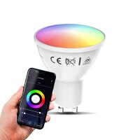Leuchtmittel 4er Set GU10 5,5 Watt LED Wifi RGB
