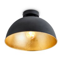 Deckenleuchte schwarz-gold rund E27 Deckenlampe 31 cm