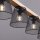 5-flammige Pendelleuchte Taunus, Schwarz / Holz, 5 x E14 max. 25W, 110 x 136 cm – Briloner