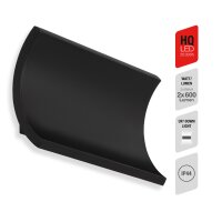 Telefunken LED Außenwandleuchte 12W 2-flammig 600lm IP44 Schwarz