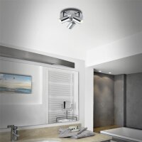 LED Badleuchte Brilo, Chrom, 3x5W (exkl.), schwenkbar, Ø 21 cm – Briloner