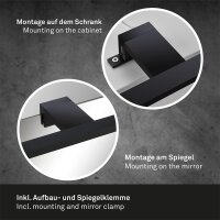 Badleuchte Briloner Dun Spiegellampe LED schwarz