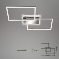 Deckenleuchte Briloner Frame Deckenlampe LED 40W CCT Fernbedienung Nachtlicht