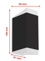 Außenleuchte Telefunken LED 10W Außenlampe IP44 4000K Wandleuchte Schwarz