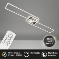 Deckenleuchte Briloner Frame LED Chrom Deckenlampe...