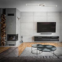 Deckenleuchte Briloner Frame LED Chrom Deckenlampe Lichtfarbe verstellbar Ferbedienung dimmbar