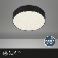 Deckenleuchte Briloner LED Sternenhimmel Schwarz Deckenlampe