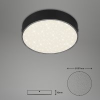 Deckenleuchte Briloner LED Sternenhimmel Schwarz Deckenlampe