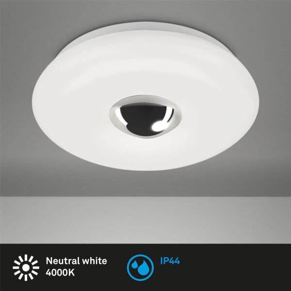 Badleuchte Splash Briloner LED Deckenlampe Kunststoff Weiß Chrom