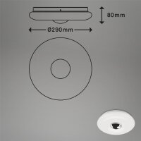 Badleuchte Splash Briloner LED Deckenlampe Kunststoff Weiß Chrom