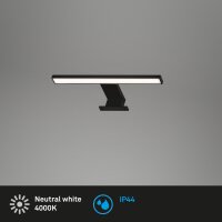 LED Spiegelleuchte Dun, Schwarz, 5 Watt, 4000K, 10,3 x 30...