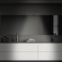 LED Spiegelleuchte Dun, Schwarz, 5 Watt, 4000K, 10,3 x 30 x 3,6 cm – Briloner