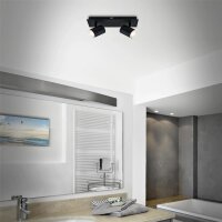 LED Badleuchte Banyo, Schwarz, 2x5W (exkl.), schwenkbar, IP44, 29 x 11,2 cm – Briloner
