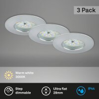Einbauleuchten Briloner 3 x 6,3 Watt LED Aluminium...